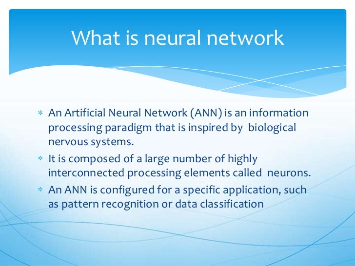 Artificial neural networks